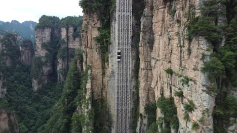 china's bailong elevator in zhangjiajie national park is the highest outdoor elevator in the world