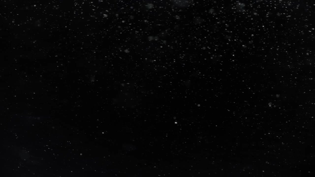 黒い画面に重なる雪の結晶