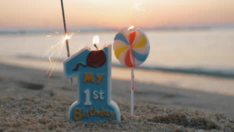 First-birthday-candles-outdoor