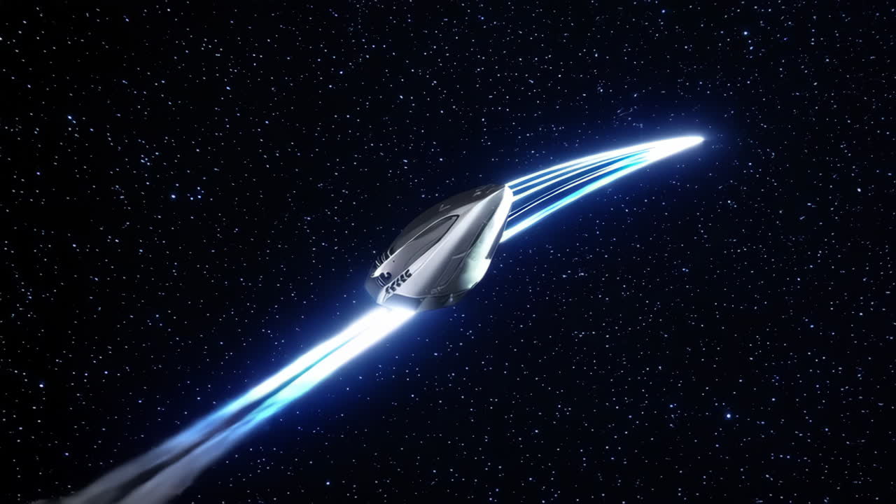 nave espacial futurista en el espacio