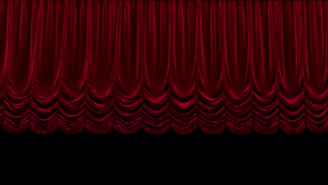 red rising theater curtain with alpha channel