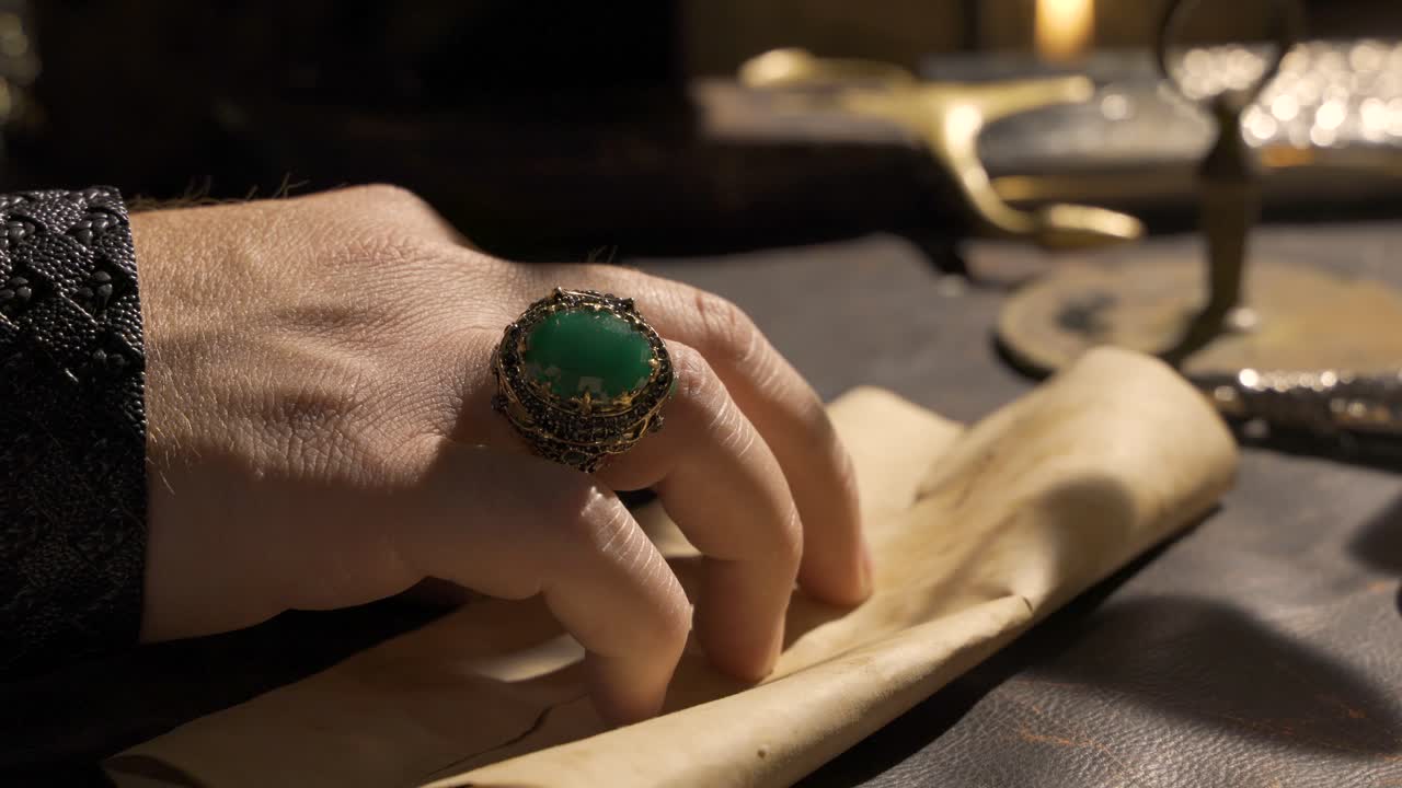 poner un anillo en un dedo en la antigüedad.