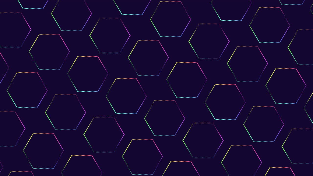 diseño geométrico vibrante líneas dinámicas en una formación hexagonal