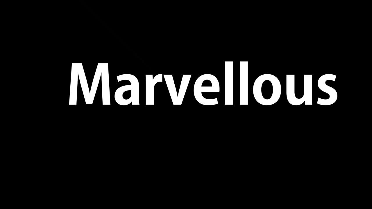 maravilloso texto animación mensaje gráficos de movimiento