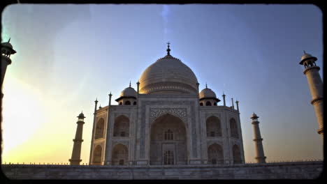 vintage images: sun flare and taj mahal interior