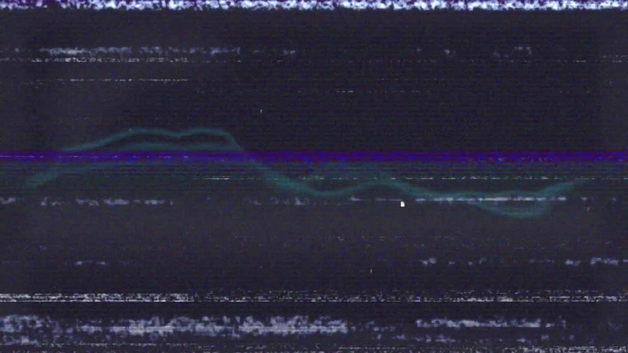 선과 오류와 함께 화면에 디지털 인터페이스의 애니메이션