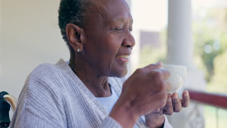 Senior-woman,-thinking-and-relax-with-coffee