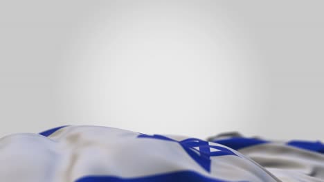 agitando horizontalmente la bandera israelí
