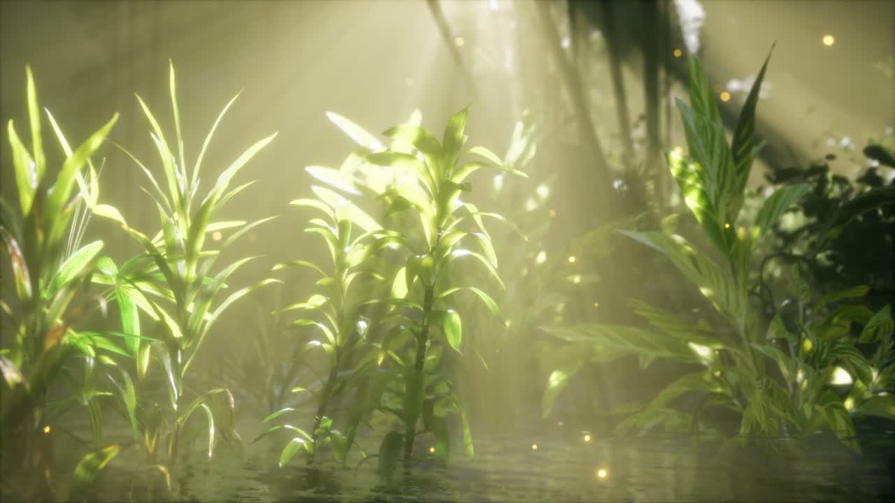 niebla sobre el río a primera hora de la mañana en un día de verano