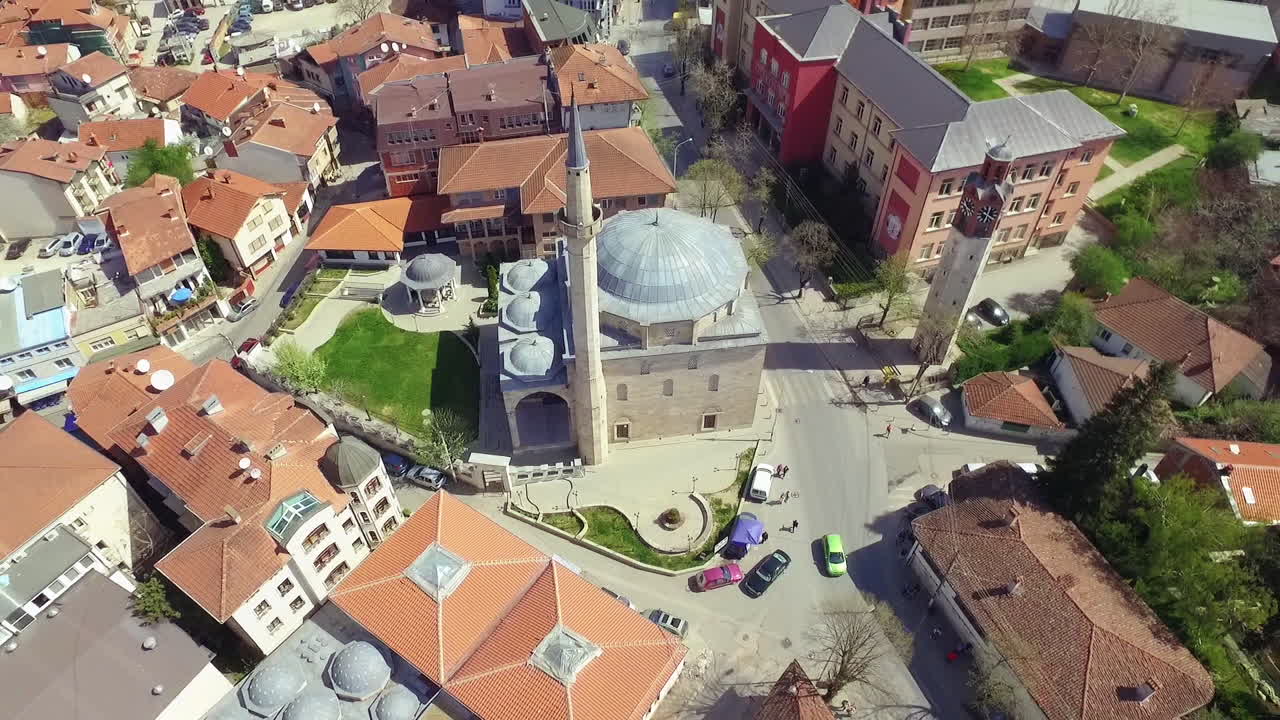 sahat kulla prishtine 및 제국 모스크, 코소보의 항공 보기
