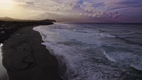 coastal view from a drone flight at azores, ribeira grande