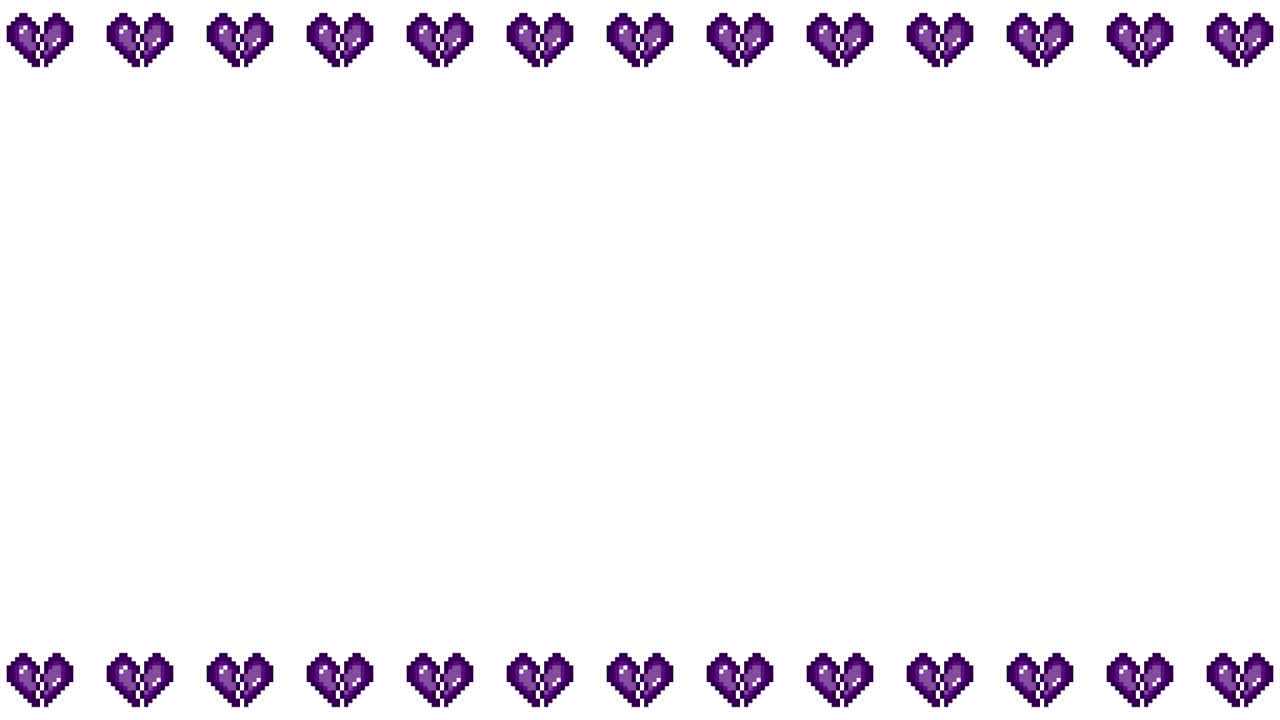 Pixel Art Mini Broken heart Frame Animated Overlay 1080p Transparent 30 fps (7).mov