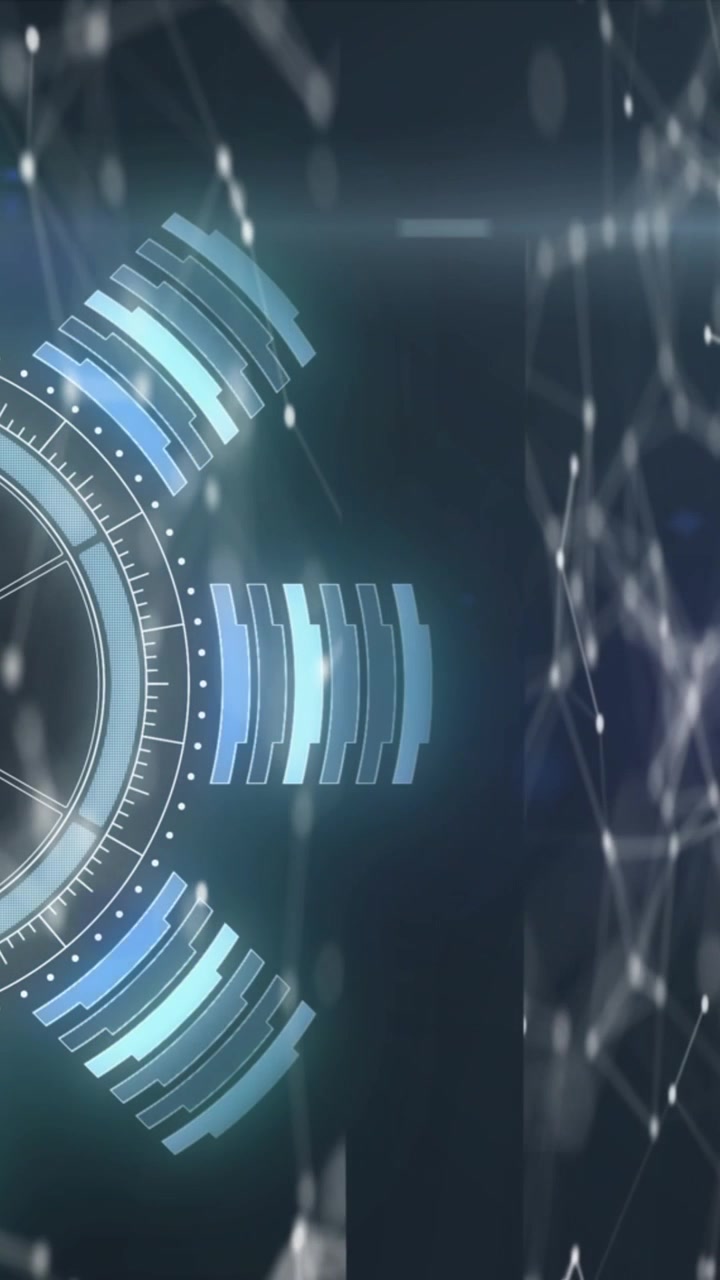 Animazione di scansione e di elaborazione dati su server di computer