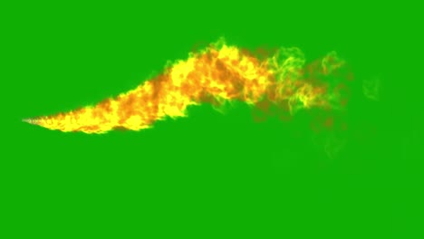 fire stream motion graphics with green screen background