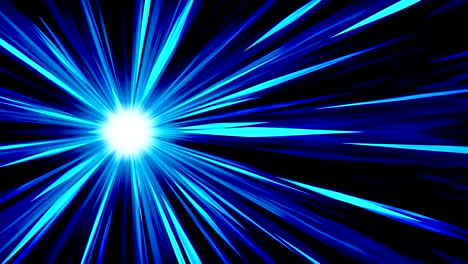 rayos de estallido de estrellas en el espacio. animación de bucle de haz de dibujos animados. fondo del concepto de tecnología futura. estrella de explosión con líneas.