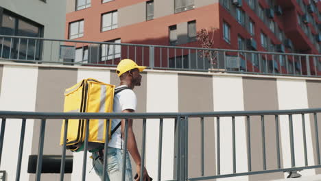 delivery person on the street