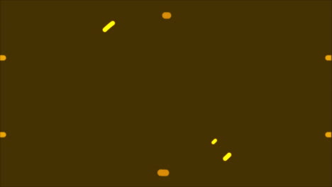 animación de círculos y líneas amarillas sobre fondo líquido azul