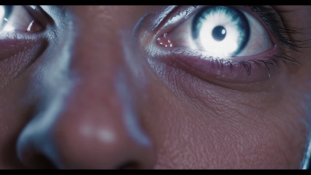 Glowing Eyes Close Up