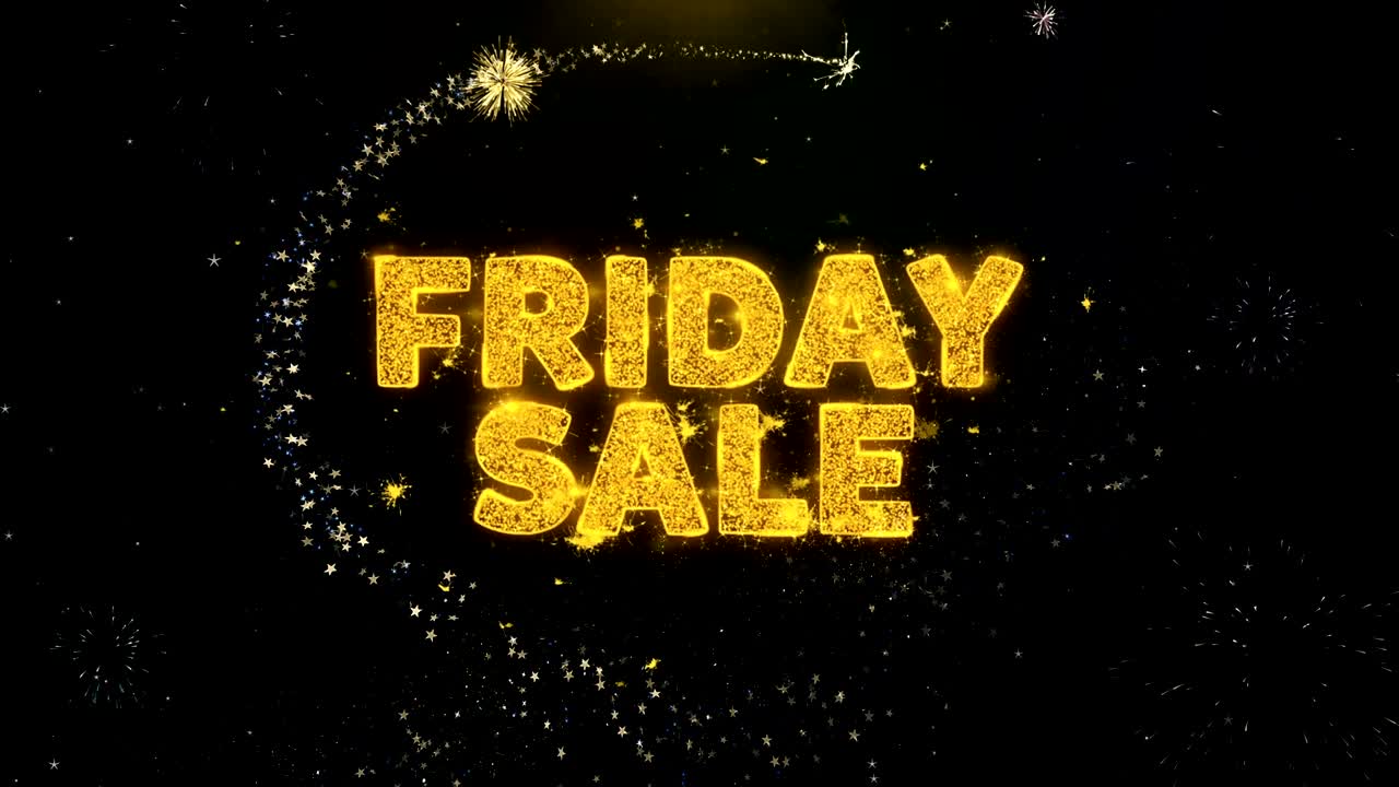 금요일 판매 금 입자 불꽃놀이 전시