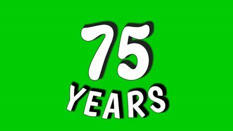 75-Jahre-Digitale-Animation,-Motion-Graphics-Auf-Greenscreen