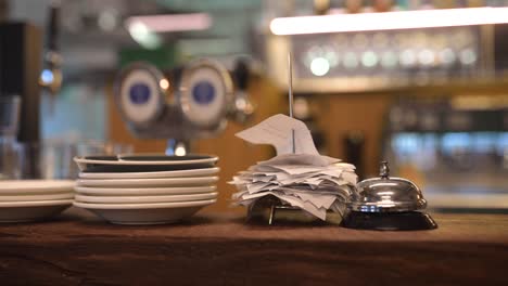 busy restaurant counter