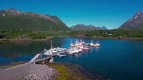 aerial footage beautiful nature norway.