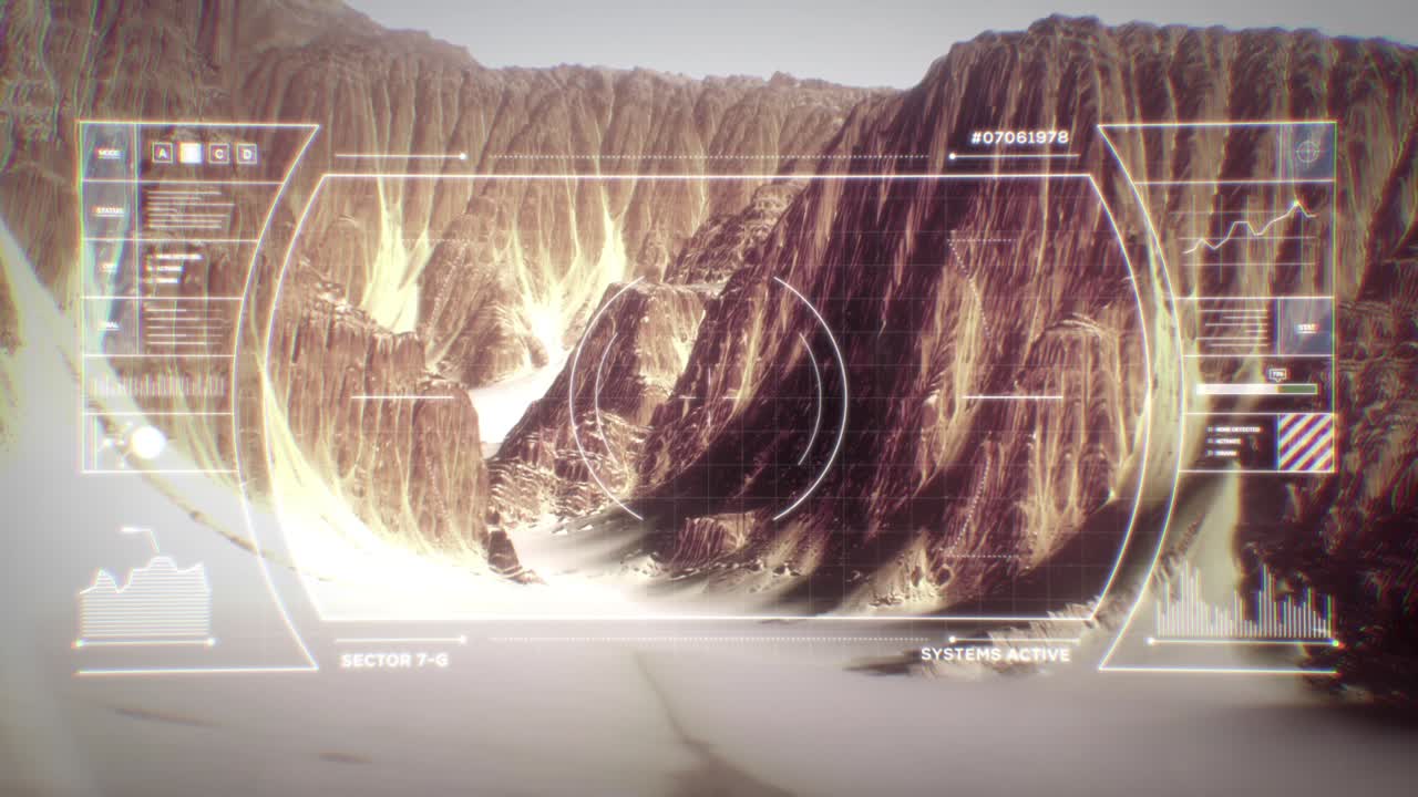 화성 표면을 탐사하는 무인 드론 - 관점 샷