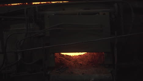 industrial furnace with molten metal