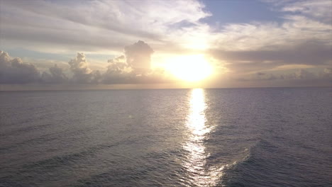 drone shot of a sunset on a beach in marco island florida