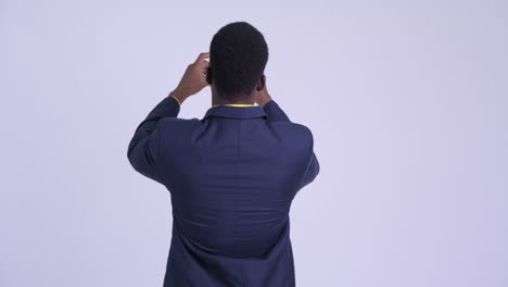 young handsome african businessman in suit
