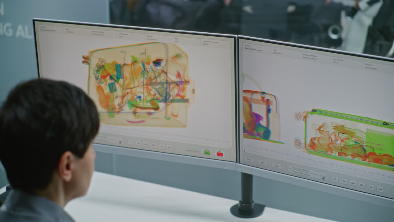 공항 보안 스레이 검사