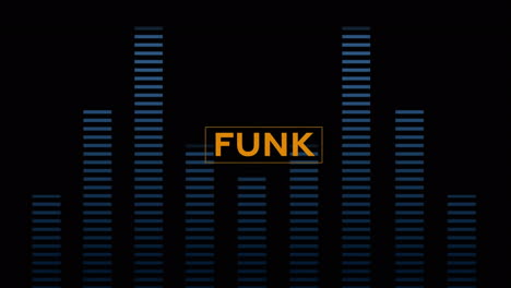 animation of funk text over moving lines