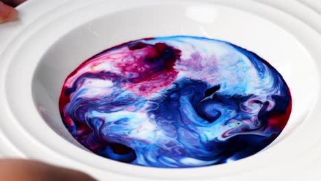 abstract milk art with food dyes