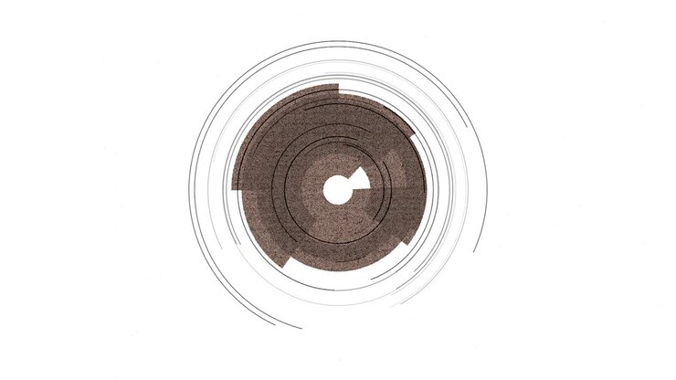Abstract background Rotating Circular Segments