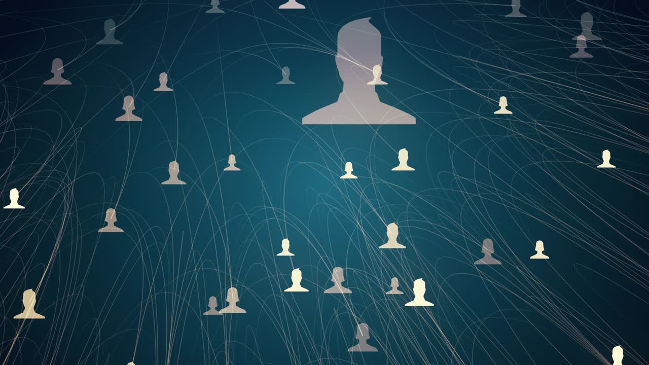 connected avatars of men and women