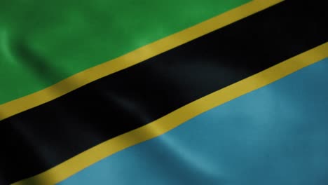 flag of tanzania, slow motion waving. looping animation. ideal for sport events, led screen, international competitions, motion graphics etc