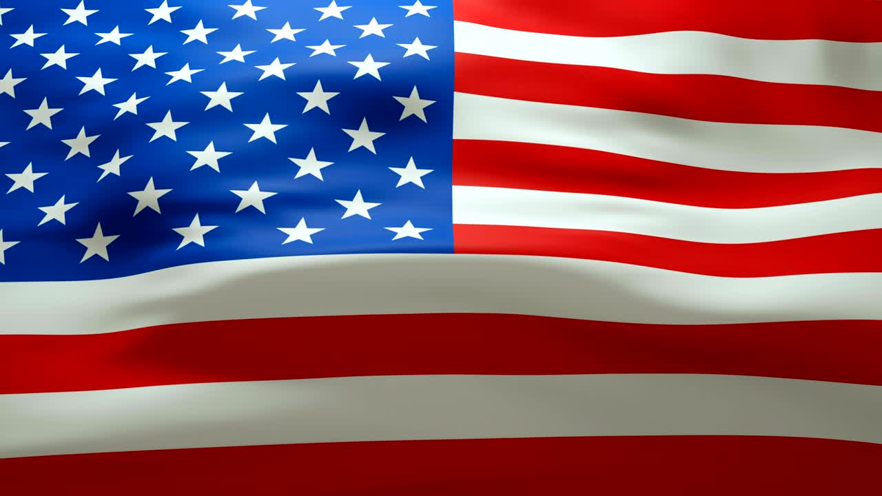 agitando la bandera estadounidense - bucle