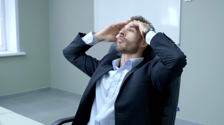 Stressed Businessman in Office