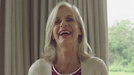 senior woman alone at home