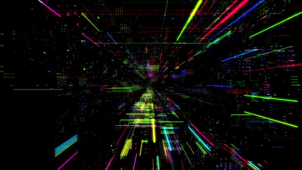 サイバースペース科学技術背景。3Dレンダリング 4Kループ