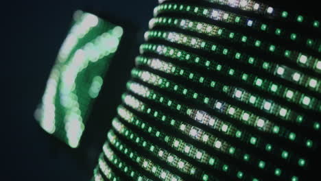 close-up view of a led light strip