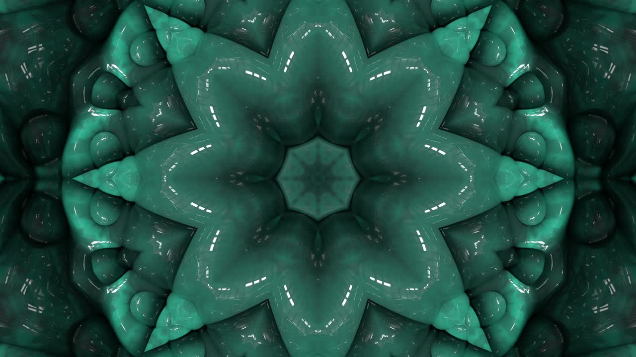 3d en bucle abstracto ornamentado fondo decorativo. caleidoscopio hipnótico.