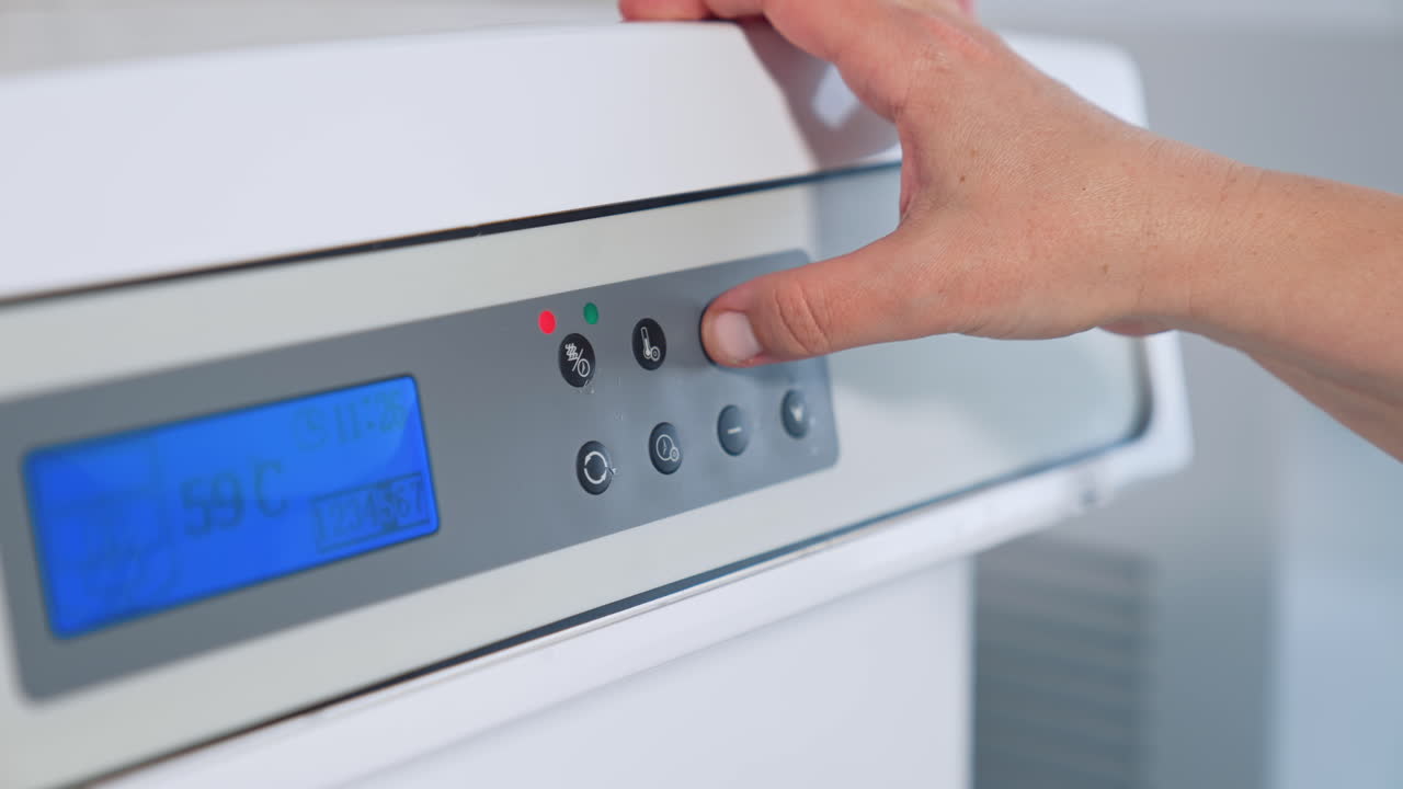 Analyzing in laboratory at hospital. Research or analyzing a virus in laboratory at hospital