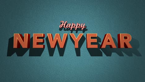 retro happy new year text set on a green grunge texture
