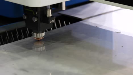 CNC-Laser-cutting-of-metal,-modern-industrial-technology.