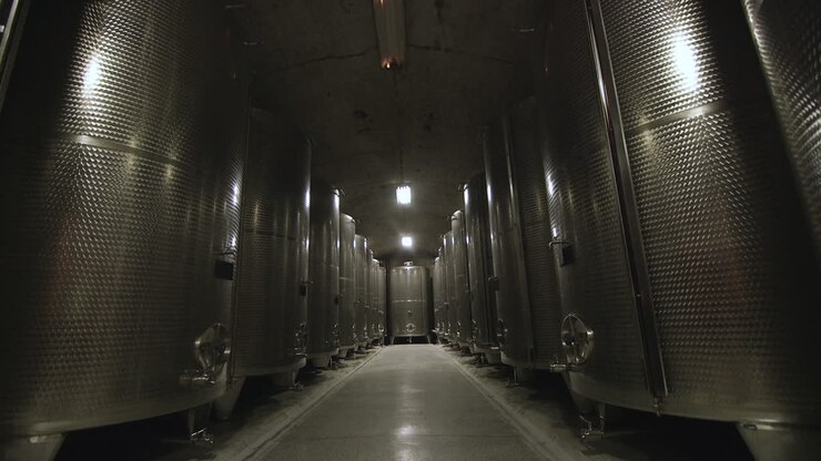 Wine Tanks in a Cellar