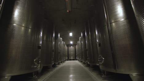 wine tanks in a cellar