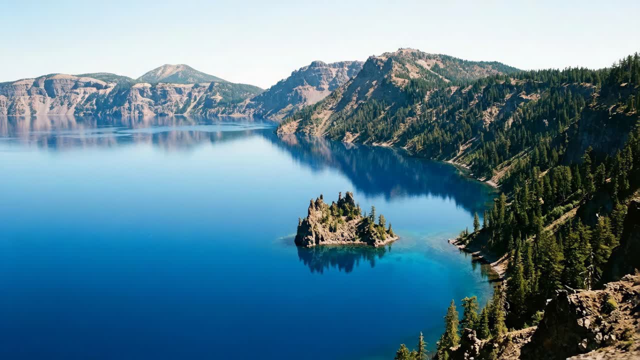 Vista panoramica del Crater Lake National Park