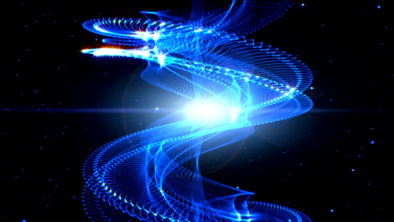 4k 입자 파란색 원활한 배경