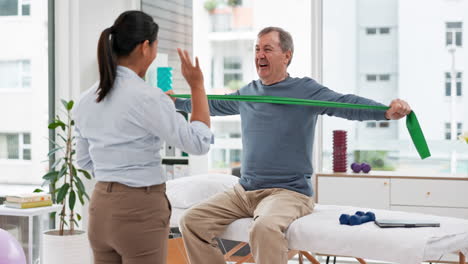 fisioterapia, banda de estiramiento